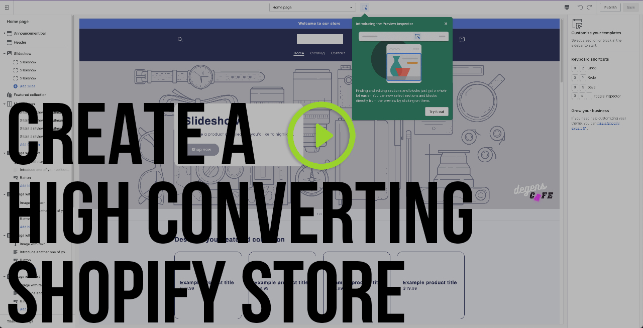 create a high converting shopify store